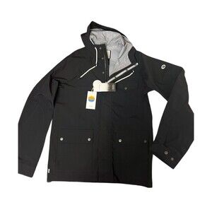 Vuori Men’s Palisades Rain Water-proof Hooded Jacket Black Size Medium New
